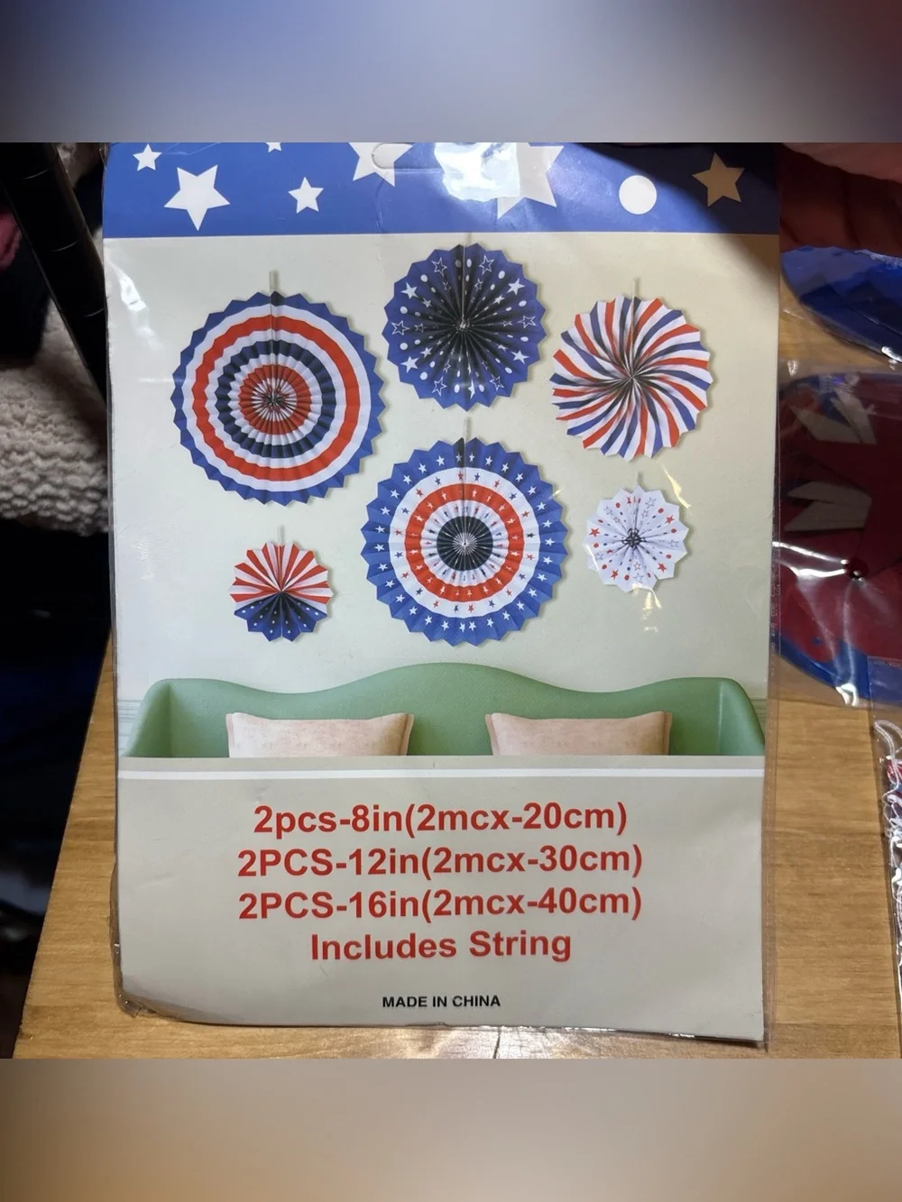 4th of July Patriotic Decorations Red White Blue Party Decor Set